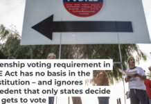 People stand in line to vote in Santa Monica, Calif., on Nov. 5, 2024. Apu Gomes/Getty Images